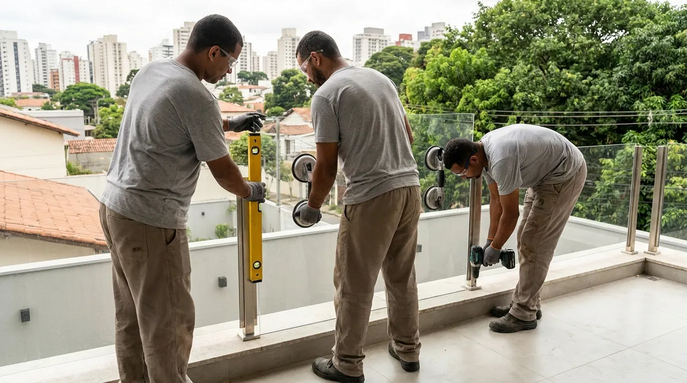 Guarda-Corpo de Vidro para Sacada em Teresina‑PI